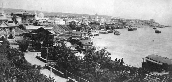 Камышинская пристань на Волге в начале 20-го века