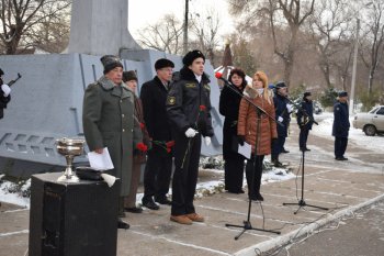 Митинг, посвященный 74-ой годовщине отправки комсомольцев-добровольцев на Сталинградский фронт
