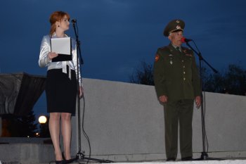 Выступление председателя городского Совета ветеранов Ю.Ф. Ефременко